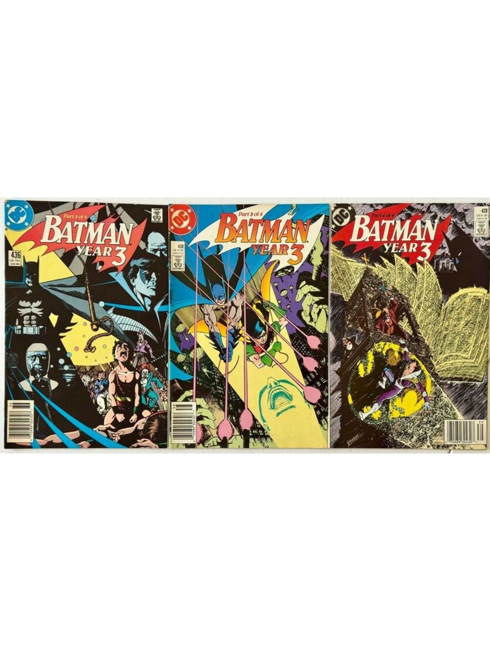 DC Comics BATMAN Year 3 #'s 1,3 & 4 all are Very Good to Fine